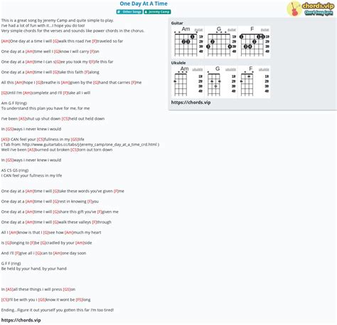 Chord: One Day At A Time - tab, song lyric, sheet, guitar, ukulele ...