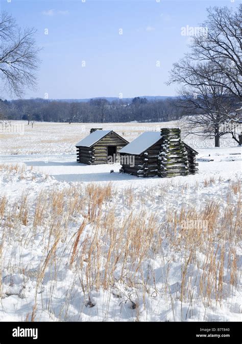 Cabins In Winter Valley Forge National Park, Valley Forge National Park ...