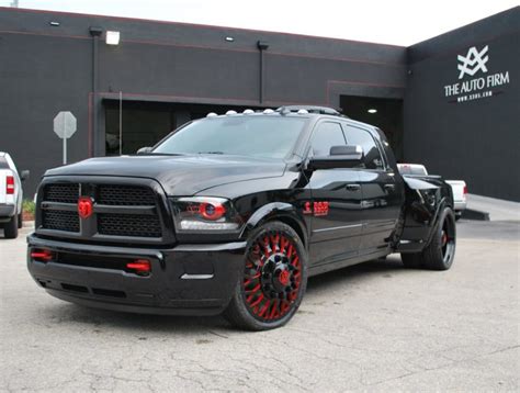 2014, Avorza, Dodge, Ram, 3500, Dually, Black, And, Red, Edition Wallpapers HD / Desktop and ...