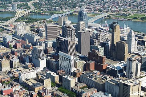 Aerial image of Downtown Cincinnati via CBRE | Aerial photo, Aerial images, Downtown cincinnati