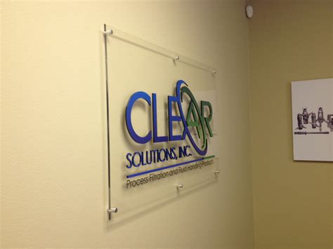 Clear Solutions Displays New Acrylic Panel Logo Lobby Sign