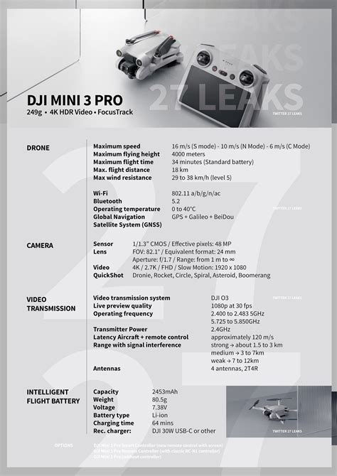 DJI Mini 3 Pro Drone Specifications Leaked - Camera Times