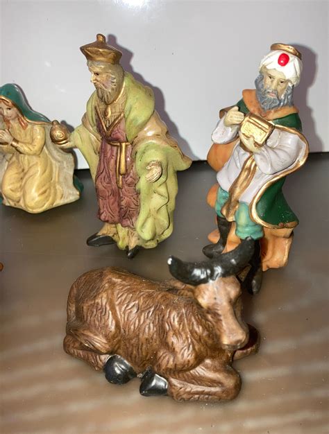 Vintage 12 Piece Nativity Set Vintage Resin Nativity Figures | Etsy