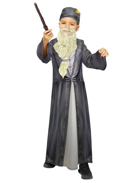 Childs Dumbledore Fancy Dress Hogwarts Wizard Costume Harry Potter Kids Boys | eBay