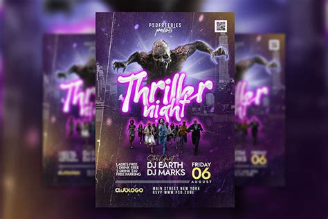 Vintage Urban Thriller Halloween Party Flyer Template (FREE) - Resource Boy