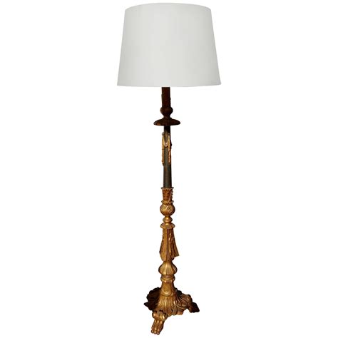 Monumental Hand-Turned Wood Floor Lamp at 1stDibs