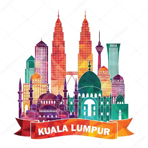 Kuala Lumpur detailed silhouette. Stock Vector by ©CamillaCasablanca 77281514