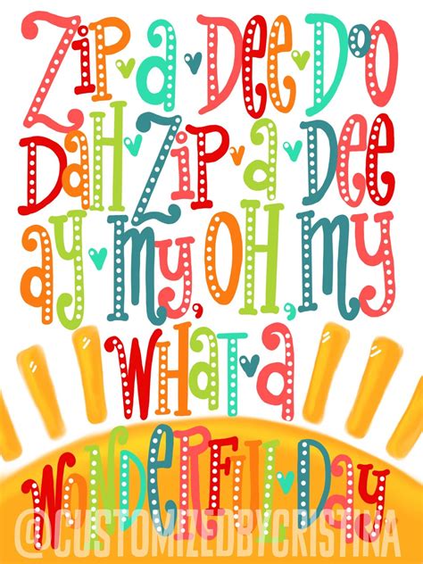 Zip a Dee Doo Dah Print - Etsy