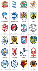 SOCCER: England Championship crests 2012-13 infographic