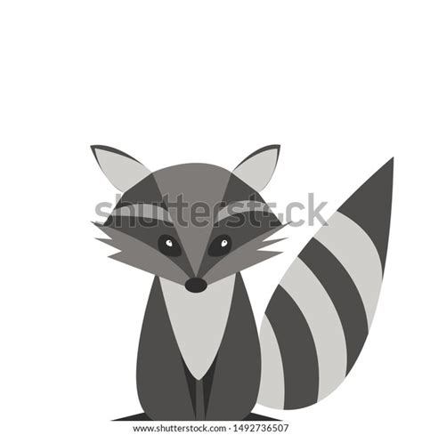 Cute Smiling Raccoon Vector Cartoon Illustration Stock Vector (Royalty ...