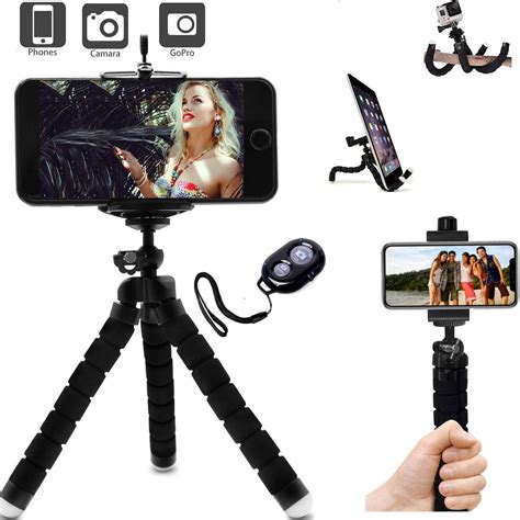 Phone Tripod,Upgraded iPhone Tripod with Wireless Remote Shutter Compatible with iPhone/Android ...