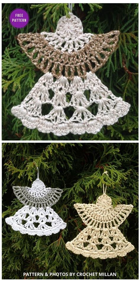 9 Free Crochet Patterns For Angels Tree Ornaments - The Yarn Crew