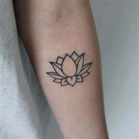 Lotus outline, want this … | Tattoos, Lotus tattoo, Simple wrist tattoos