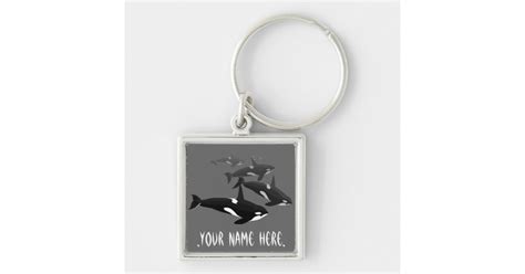 Orca Whale Keychain Personalized Whale Art Gifts | Zazzle.com