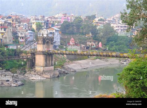 Victoria Bridge across Beas River, Mandi, Himachal Pradesh, India Stock ...