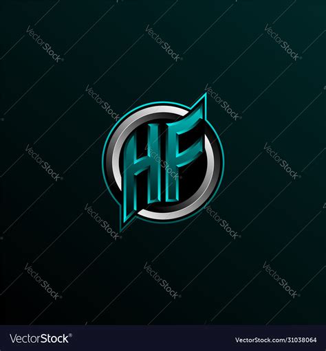 Initial hf logo design hf logo design Royalty Free Vector