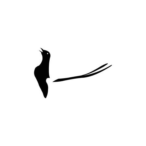 bird silhouette black white vector 5416195 Vector Art at Vecteezy