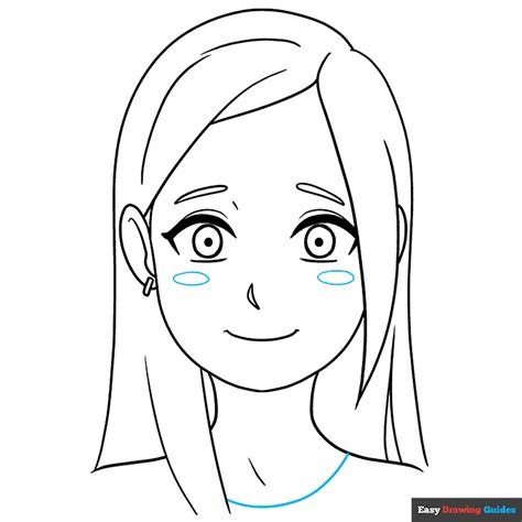 How To Draw A Cute Anime Girl S Head And Face Easy Step By Step ...