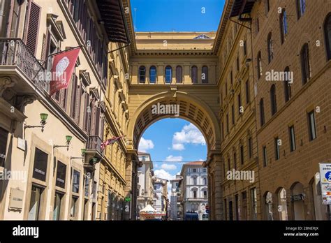 Florence, Italy - August 16, 2019: Street view in historic center of ...