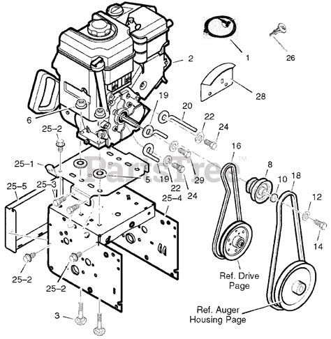 Craftsman 536.889252 - Craftsman 33" Snow Thrower (2004) (Sears) Engine Parts Lookup with ...