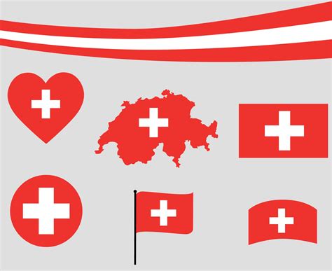 Switzerland Flag Map Ribbon And Heart Icons Vector Abstract 3068977 Vector Art at Vecteezy