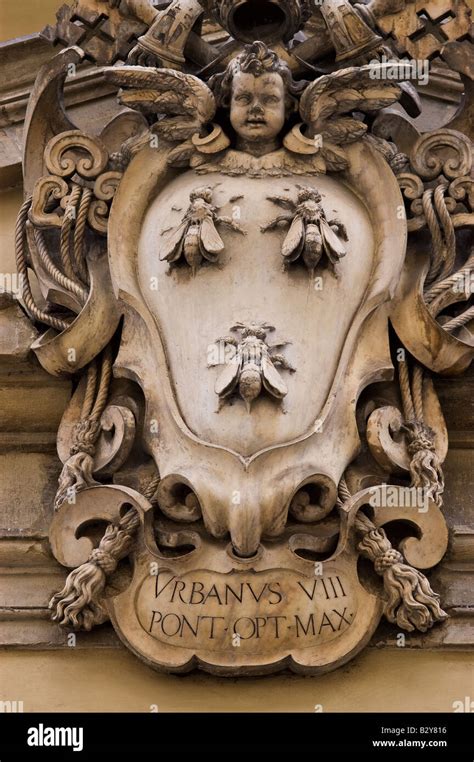 Coat of arms of Pope Urban VIII Stock Photo - Alamy