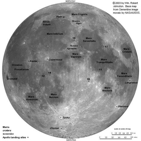 Labeled Map Of The Moon