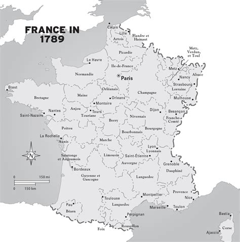 Map of France in 1789 - Map of France during french revolution (Western Europe - Europe)