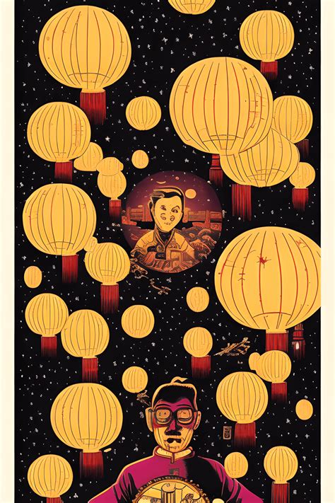 A Night Sky Full of Chinese Lanterns at Night · Creative Fabrica