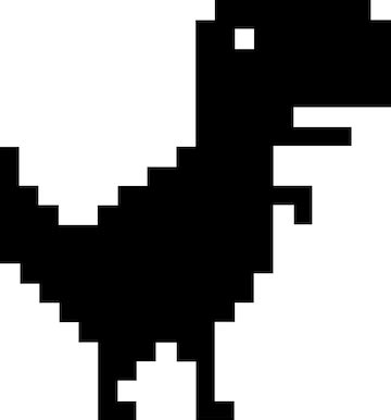 Premium Vector | Pixel art of dinosaur describing offline error for internet