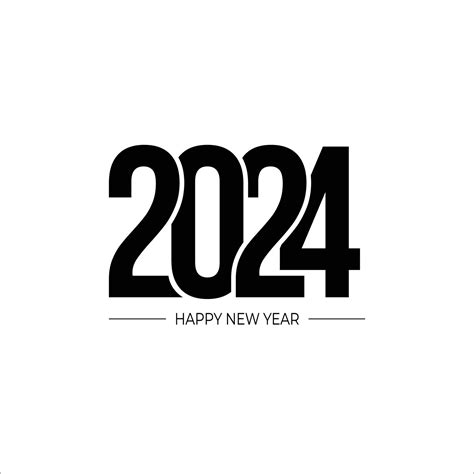 Happy New Year 2024 text design. for Brochure design template, card, banner. Vector illustration ...