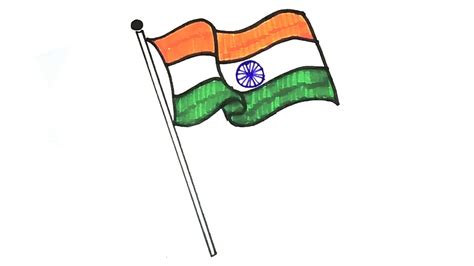 Indian Flag Drawing | Free download on ClipArtMag