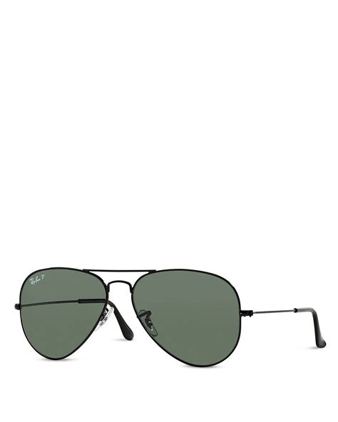 Ray-ban Original Polarized Aviator Sunglasses in Black | Lyst