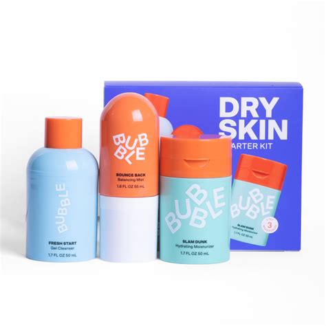 Bubble Skincare 3-Step Hydrating Routine Bundle, For Normal to Dry Skin, (Includes Fresh Start ...