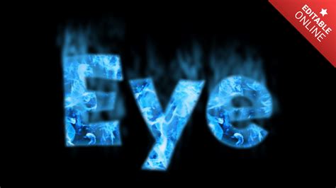 Eye | Blue Fire | Text Effect Generator