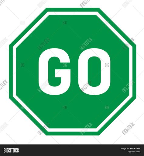 Go Sign On White Image & Photo (Free Trial) | Bigstock