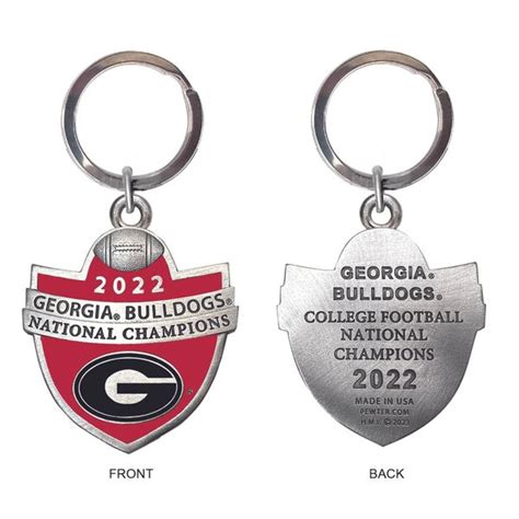 2022 Georgia Bulldogs National Champions Key Chain - Enameled