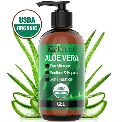 Aloe Vera Gel - USDA Organic Aloe Vera Gel Cold Pressed - Certified Organic Aloe for Healthy ...