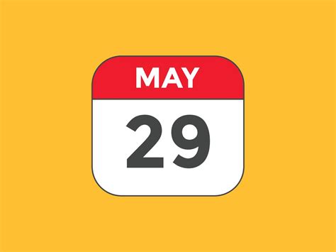 may 29 calendar reminder. 29th may daily calendar icon template ...