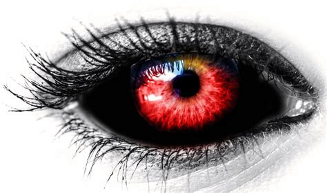 Eye Black Red Female Red Color Vampire dark horror evil demon wallpaper ...