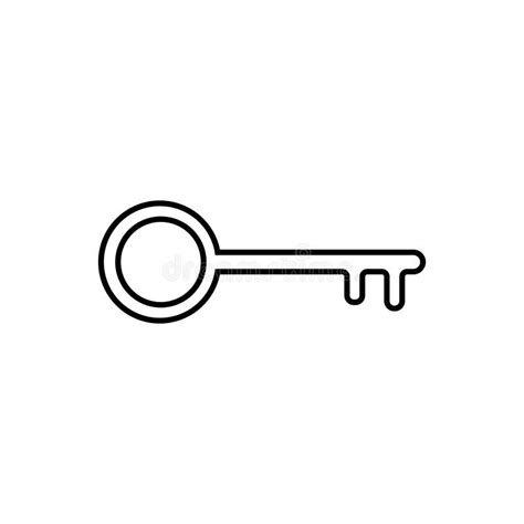 Key Outline Icon Isolated. Symbol, Logo Illustration for Mobile Concept ...