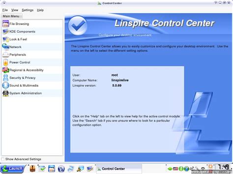 Operating System Screenshot: linux linspire linspire5live 09