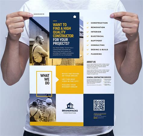 Construction Poster Template | Poster template design, Poster template ...