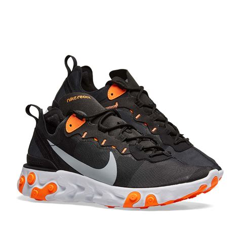 Nike React Element 55 Black, Orange, Grey & White | END. (UK)