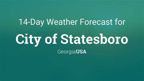 City of Statesboro, Georgia, USA 14 day weather forecast