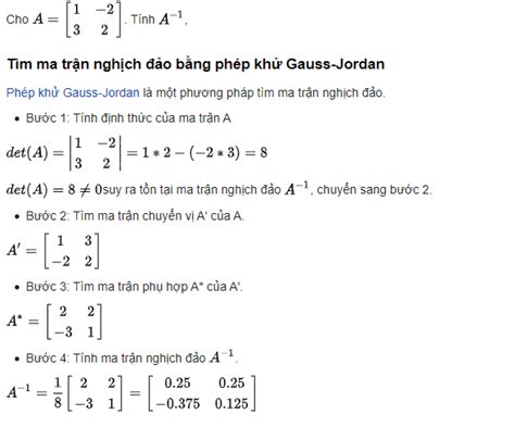 Cách tìm ma trận nghịch đảo 2x2, 3x3, 4x4 chính xác 100%