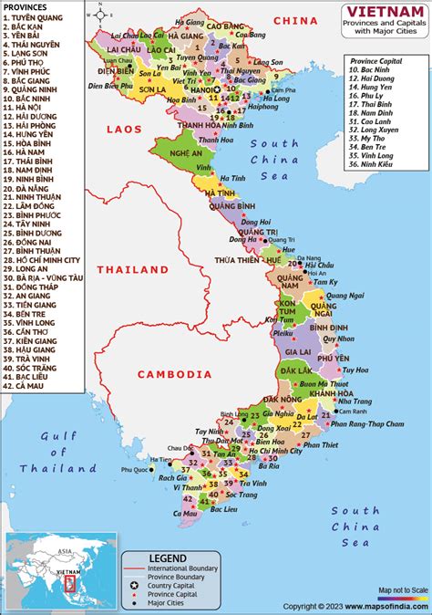 Vietnam Map | HD Political Map of Vietnam