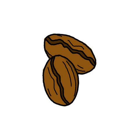 How to Draw Coffee Beans - Step by Step Easy Drawing Guides - Drawing Howtos