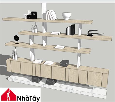 4850 Bookshelf Sketchup Model Free Download