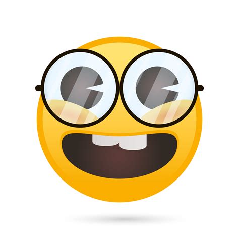 emoji face nerd funny character 1839406 Vector Art at Vecteezy